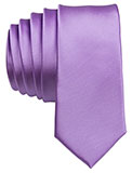 Solid Sateen Narrow Light Purple Tie