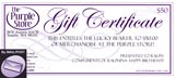 Gift Certificate for The Purple Store (by Mail)