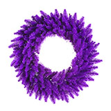 24-Inch Pre-Lit Purple Wreath