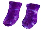 Artisan Dyed Bamboo Rayon Tie Dye Purple Baby Socks