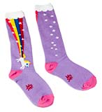 Youth Purple Unicorn Rainbow Knee High Socks