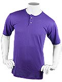 Purple Two Button Baseball Shirt