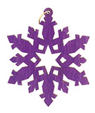 Purple Star Snowflake Ornament