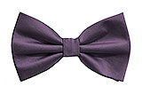 Steel Purple Satin Bow Tie and Hanky Set