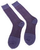 Pinstriped Dark Purple Dress Socks