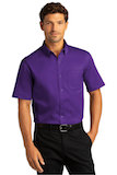 Men's Perfect Purple Short Sleeve Dress Shirt