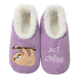 Women's Just Chillin' Purple Sloth Slippers