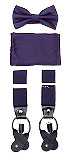 Plum Purple Suspender Set