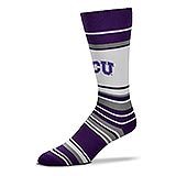 Striped Purple TCU Socks