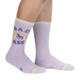 Bad A** Unicorn Athletic Purple Socks