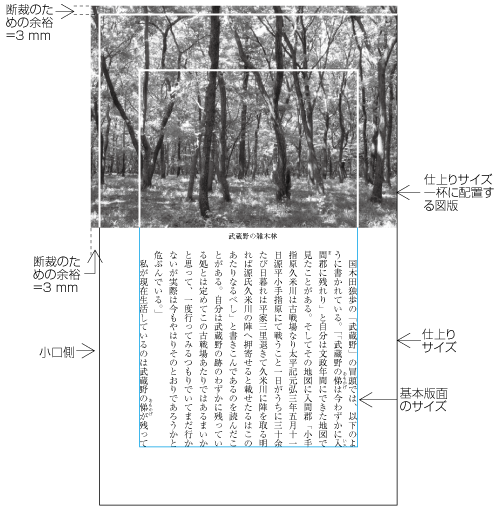 裁ち落しの例