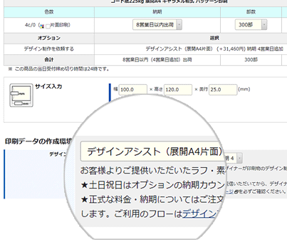 オプションを選択