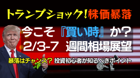 【2/3-7】トランプショックで揺れる相場を徹底解説！今週の株価とドル円のトレード戦略解説